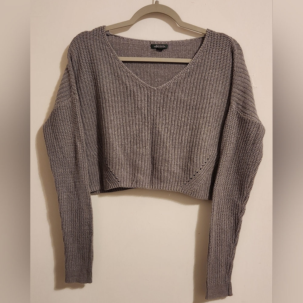 Junior's Wild Fable Cropped Sweater